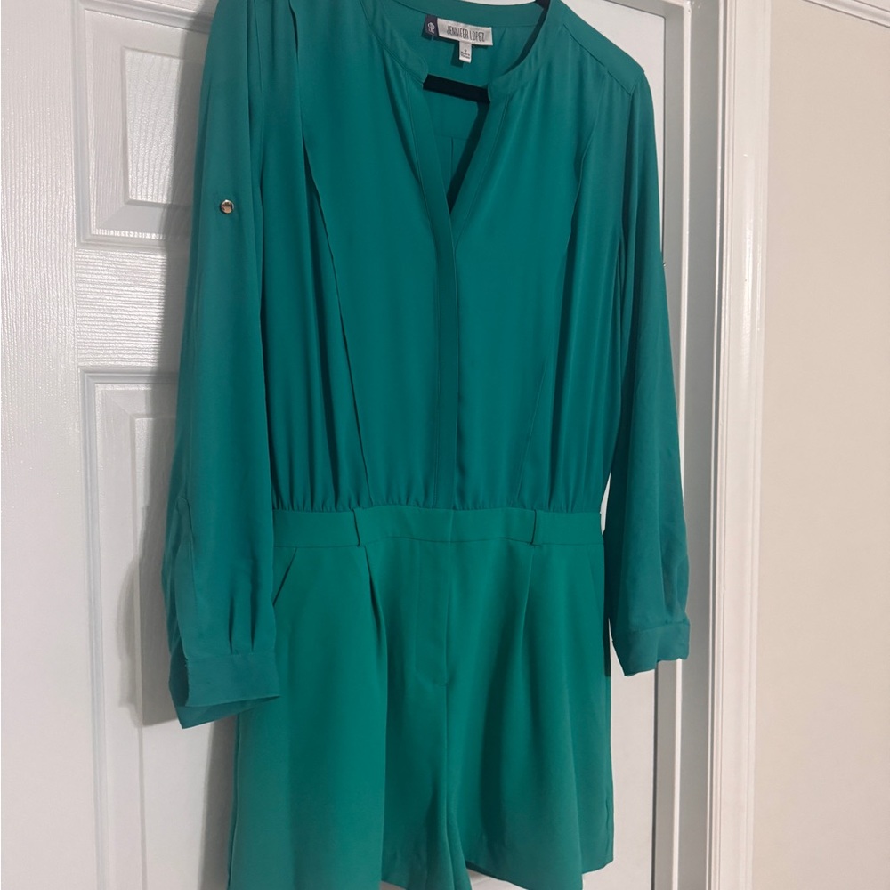 Jennifer Lopez Teal Jumpsuit